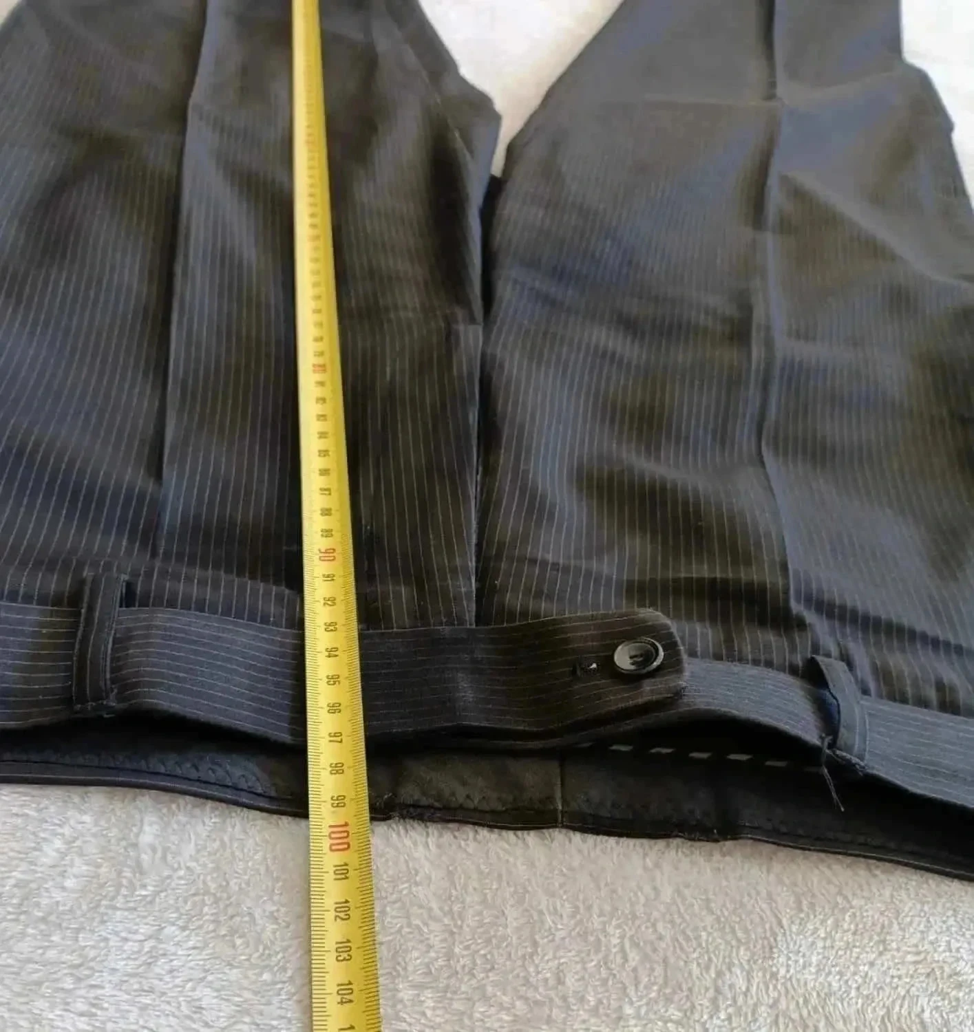 Traje preto listrado branco jaqueta 52 calça 44 – photo 18